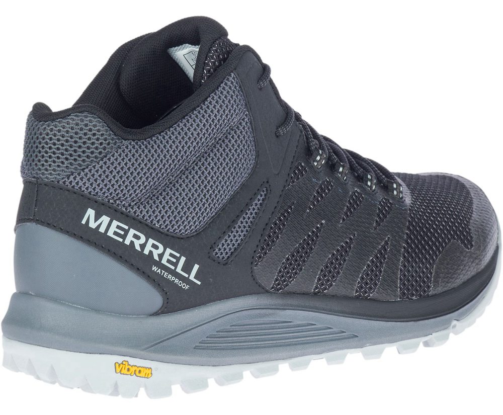 Buty Trekkingowe Merrell Męskie Czarne - Nova 2 Mid Waterproof Wide Width - 690853-AYD